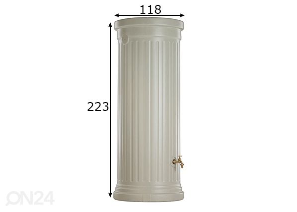 Резервуар для воды Column Tank Sandstone 2000 л размеры