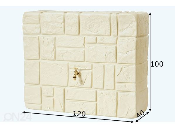 Резервуар для воды Wall Tank Sandstone 300 л размеры