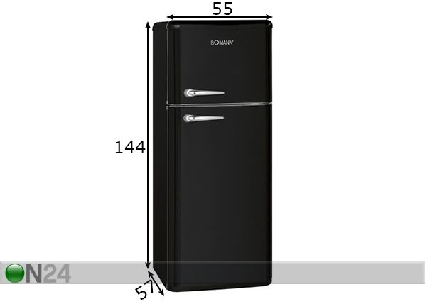 Ретро холодильник Bomann DTR353 размеры