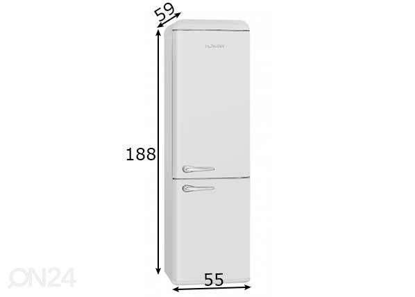 Ретро холодильник Bomann KGR7328W размеры