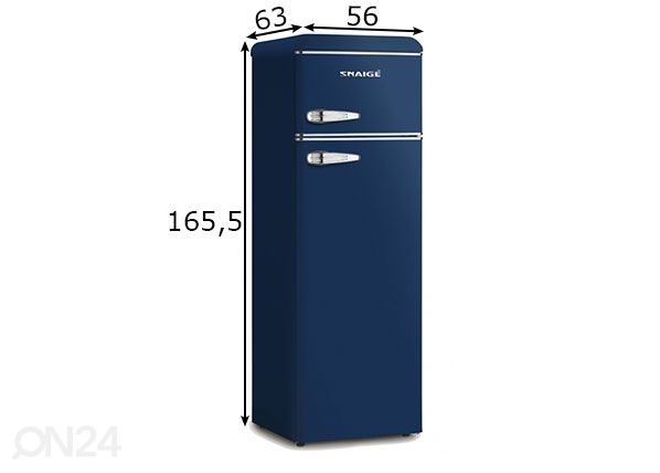 Ретро-холодильник Snaige FR26SM-PRDI0E310ADS6XLT0X, синий размеры
