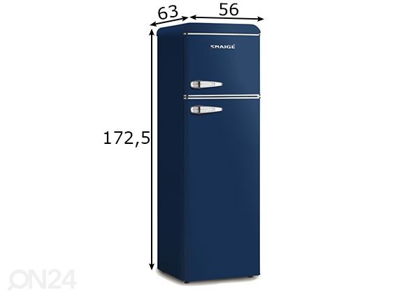 Ретро-холодильник Snaige FR27SM-PRDI0E310ADS6XLT0X, синий размеры