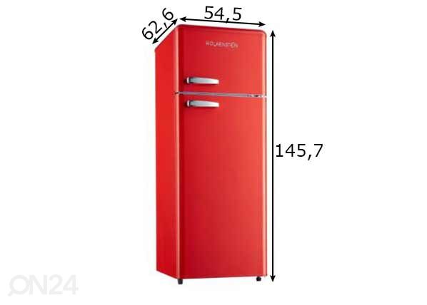 Ретро-холодильник Wolkenstein, глянцевый красный GK212.4RTFR размеры