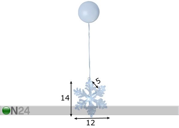 Рождественская декорация на окно Snowflake размеры
