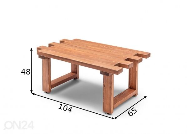Садовый стол 65x104 cm размеры