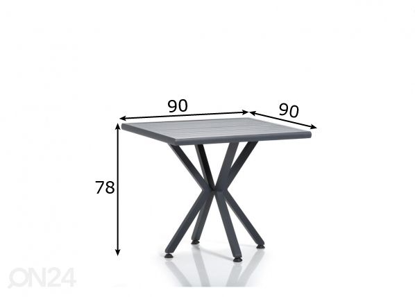 Садовый стол 90x90 cm размеры