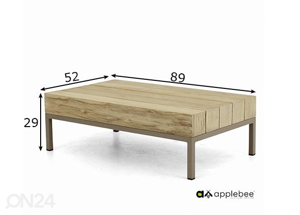 Садовый стол Long Island Coastal 89x52 cm размеры