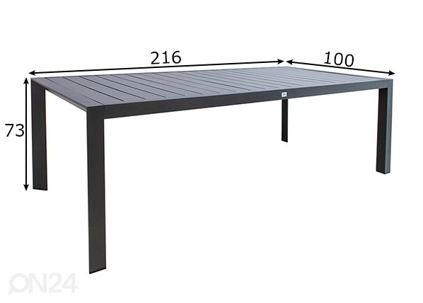 Садовый стол Tomson 100х216 см размеры