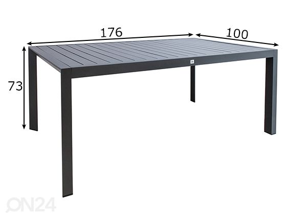 Садовый стол Tomson 100x176 см размеры