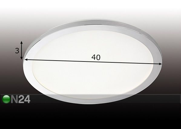 Светильник в ванную Gotland LED Ø40 cm, никель размеры