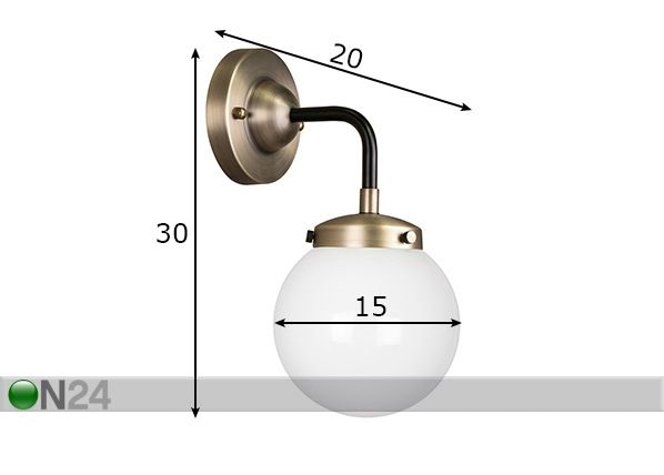 Светильник для ванной комнаты Alley размеры