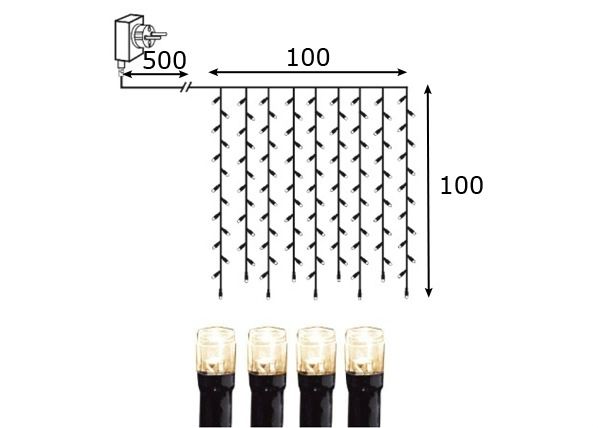 Световая штора Microled 1x1 m размеры