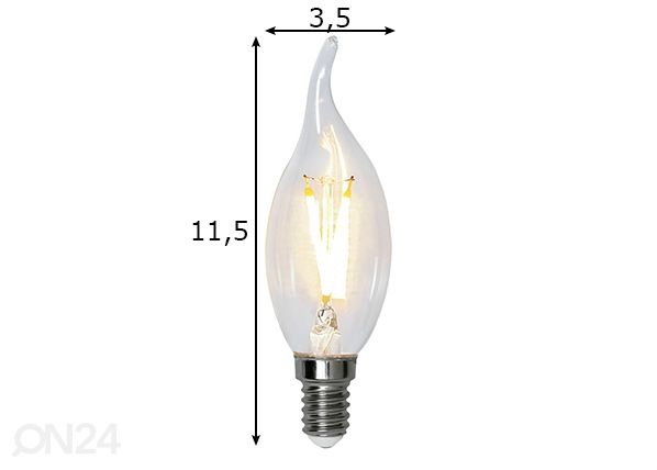 Светодиодная лампа E14 1,5 Вт размеры
