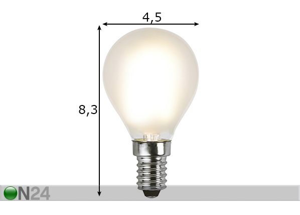 Светодиодная лампа E14 1,5 Вт размеры