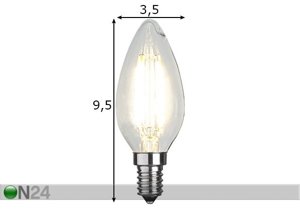 Светодиодная лампа E14 4 Вт размеры