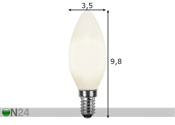 Светодиодная лампа E14 4,7 Вт размеры
