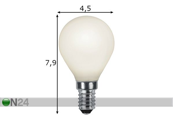 Светодиодная лампа E14 4,7 Вт размеры