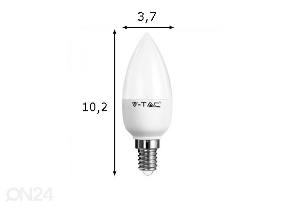 Светодиодная лампа E14 6 Вт 5 шт размеры