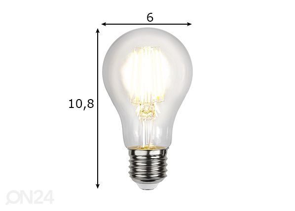 Светодиодная лампа E27 3,5 Вт размеры