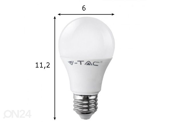 Светодиодная лампа E27 A60 9 Вт 3 шт. размеры