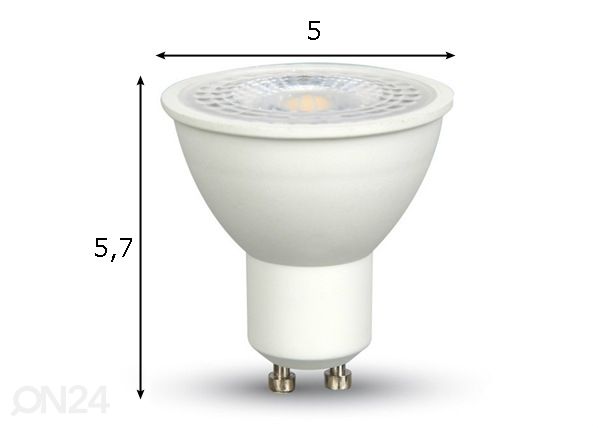 Светодиодная лампа GU10 7 Вт 2 шт размеры