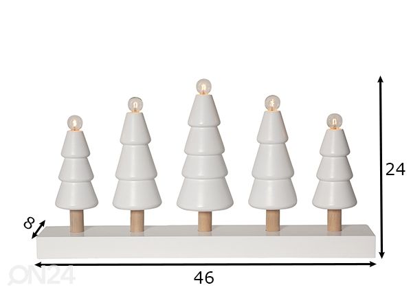 Свеча Адвент Skog, белая размеры