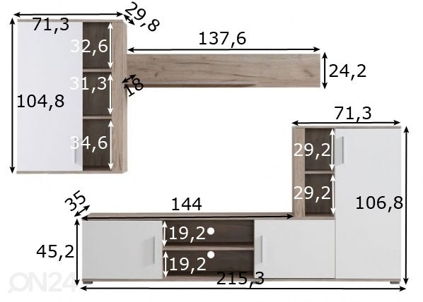 Секция Parma размеры