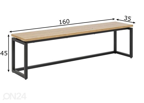 Скамья Dalarna 160x75 cm размеры