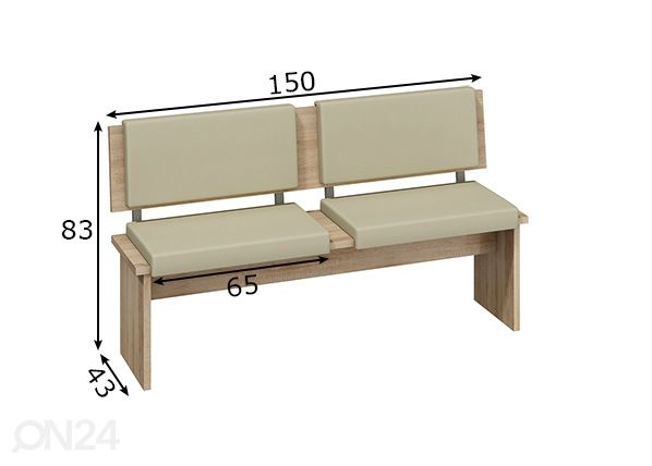 Скамья Leap 150 cm размеры