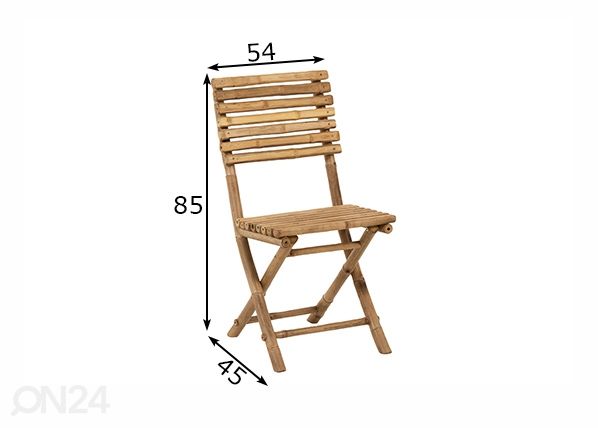 Складной стул Bamboo размеры