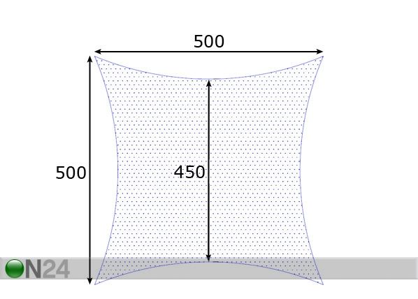 Солнцезащитный навес Puri 500x500 см размеры