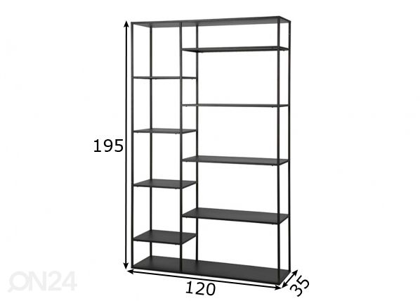 Стеллаж 120 cm размеры