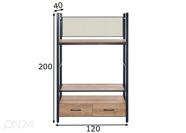 Стеллаж 120x200 cm размеры