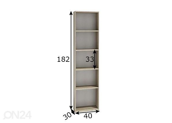 Стеллаж 40 cm размеры