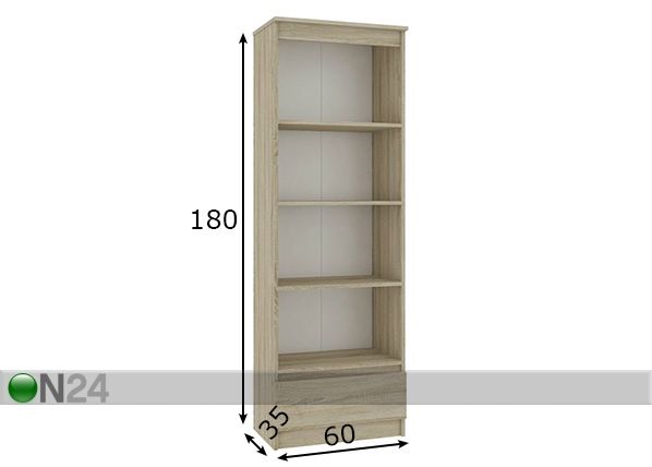 Стеллаж 60 cm размеры