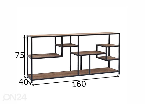 Стеллаж Flow 160 cm размеры