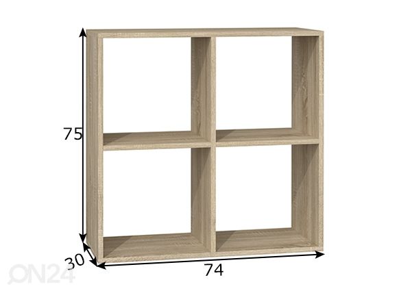 Стеллаж Kalmar 2x2 размеры