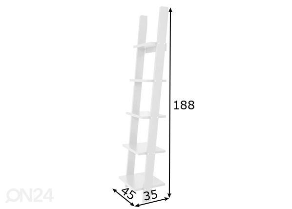 Стеллаж Strada белый 45 cm размеры