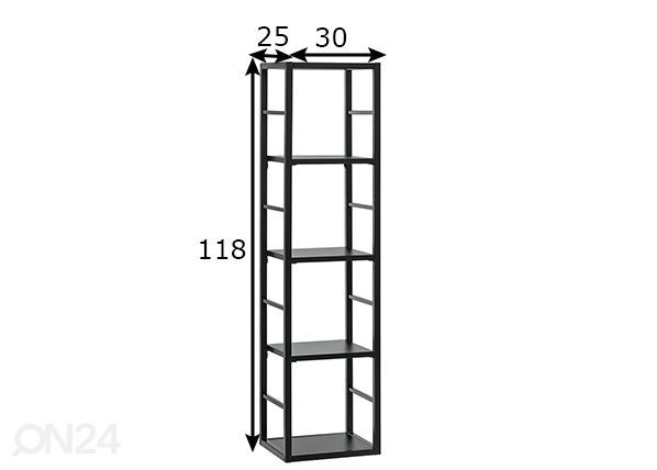 Стеллаж Switch 118 cm, чёрный размеры