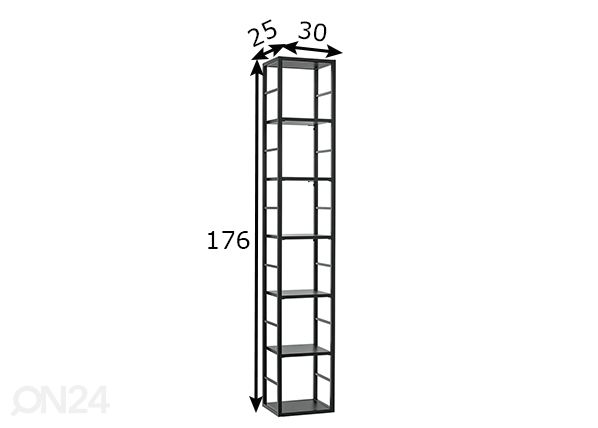 Стеллаж Switch 176 cm, чёрный размеры