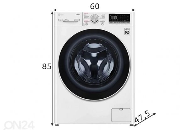 Стиральная машина с сушилкой LG размеры