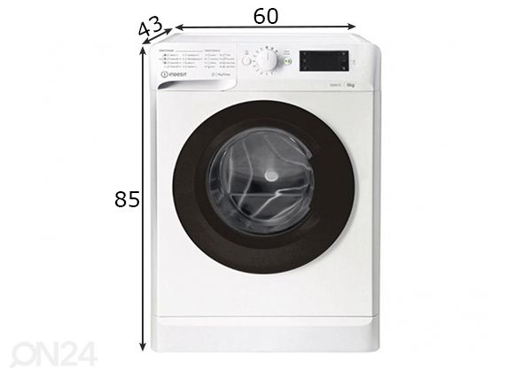 Стиральная машина Indesit MTWSE61252WKEE размеры