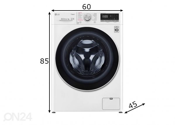Стиральная машина LG размеры