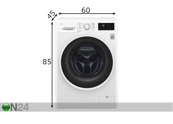 Стиральная машина LG F0J6WN0W размеры