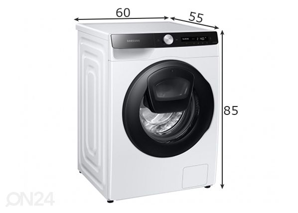 Стиральная машина Samsung WW80T554DAE/S7 размеры