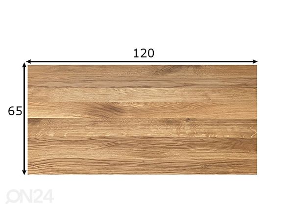 Столешница 65x120 cm, натуральный размеры