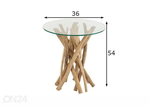 Столик Branch Ø 36 cm размеры