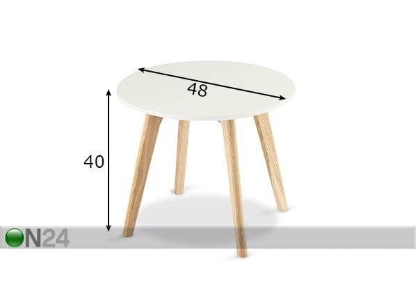 Столик Life Ø48xh40 cm размеры