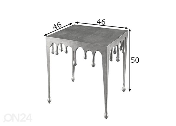 Столик Liquid Line 46x46xh50 cm размеры