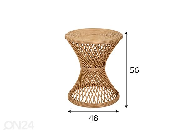 Столик Rattan размеры